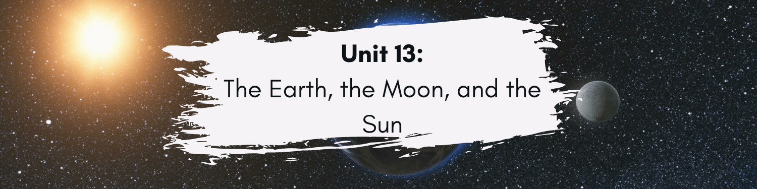 Unit 13: The Earth, the Moon, and the Sun Banner